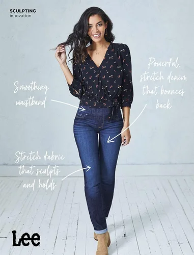 Miniatura 4 de Lee Women's Sculpting Slim Fit Slim Leg Pull On Jean