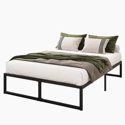 Miniatura 8 de Lutown-Teen - Base de cama de 16 pulgadas California King, sin necesidad de somier, plataforma metálica de alta resistencia para base de colchón