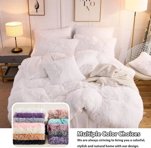 Miniatura 7 de LIFEREVO Paquete de 2 fundas de almohada de piel sintética esponjosa, fundas de almohada cuadradas de 18 x 18 pulgadas, fundas de almohada Blanco
