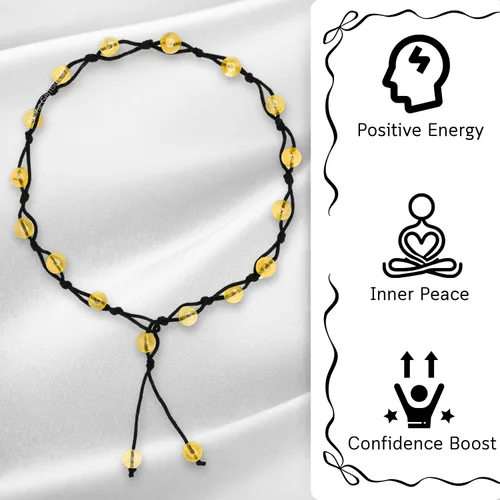 Miniatura 102 de Amazing Gemstone Crystal Anklet Ankle Bracelets for Women - Waterproof Beaded Healing Crystal Anklets, Plus Size Chakra Gemstone Bead Anklet