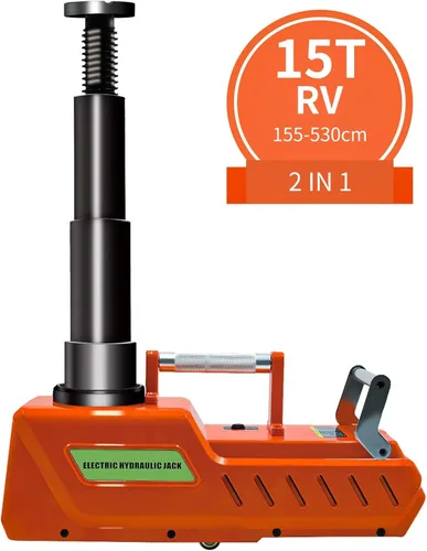 Miniatura 7 de E-HEELP Gato eléctrico para auto de 15 toneladas, gato hidráulico eléctrico de 12 V CC de servicio pesado con luz LED para RV, sedán, furgoneta