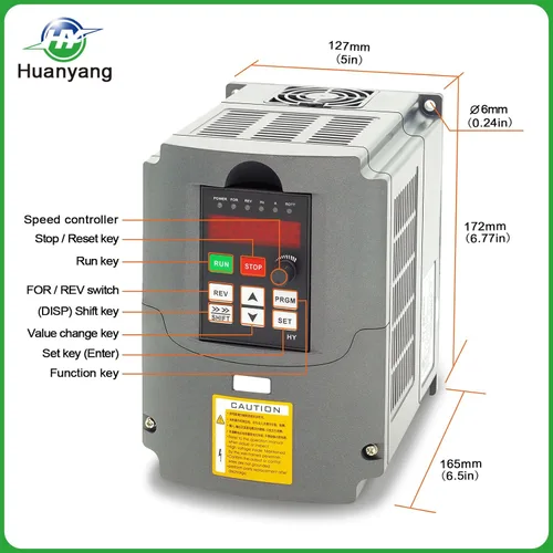 Miniatura 2 de VFD de 110 V de entrada, 2.2 KW, 3 hp, unidad de frecuencia variable, inversor convertidor CNC, para control de velocidad de motor de 3 fases de 110