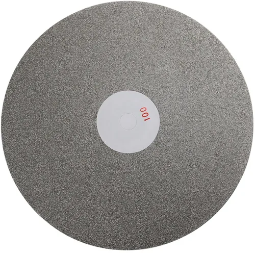 Drilax Disco de regazo plano de diamante de 8 pulgadas | Grano 100, orificio de eje de 1/2 pulgada | para rectificado lapidario, modelado de piedra,