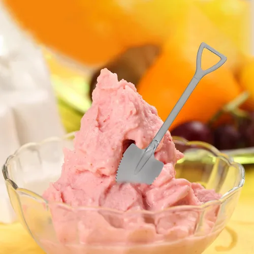 Miniatura 5 de Angoily Paquete de 4 cucharas de pomelo con borde dentado de acero inoxidable para sandía, cítricos, melón, melocotón, pala curvada, 6.18 pulgadas