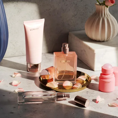 Miniatura 3 de Set de perfume y desodorante 4 en 1 para mujer, 4 piezas de perfume rosa Eau de Parfum - Set de regalo de perfumes para mujer con barra