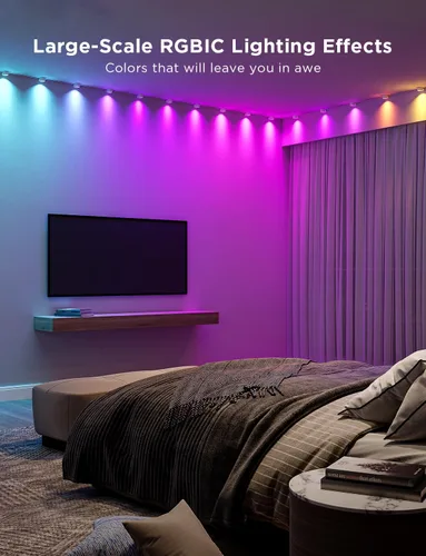 Miniatura 2 de Govee RGBIC - Tira de luces LED inteligentes que funciona con Alexa, lámpara de pared de interior que cambia de color, para fiestas, sincronización