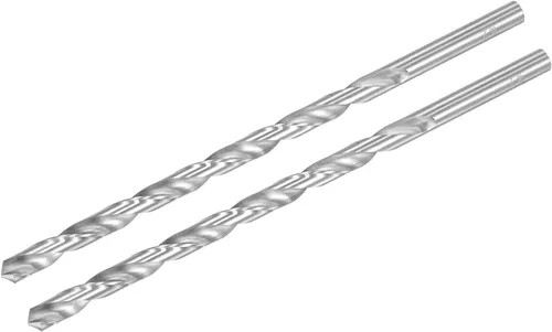 Miniatura 17 de uxcell HSS (acero de alta velocidad) Brocas helicoidales extralargas, diámetro de taladro de 0.118 in de diámetro de 7.874 in de longitud
