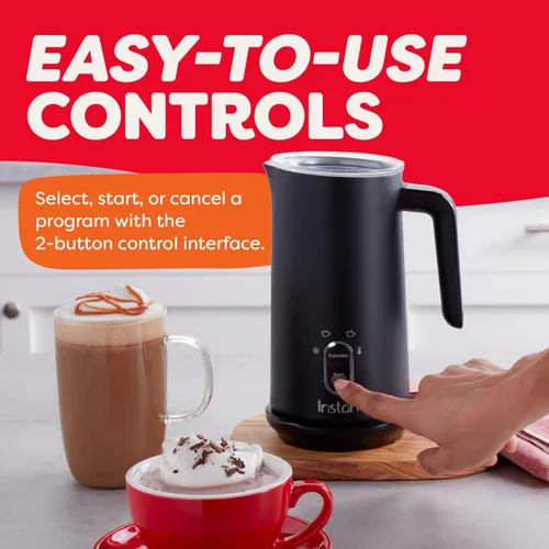 Miniatura 4 de Espumador de leche Instant Pot, vaporizador eléctrico 4 en 1, fabricante de espuma caliente y fría automática de 10 oz/295 ml y calentador de leche