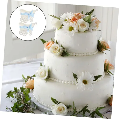 Miniatura 8 de 2 cestas tejidas de ratán de imitación, lindo carrito de almacenamiento de dulces para fiestas, duchas y decoración para golosinas y juguetes