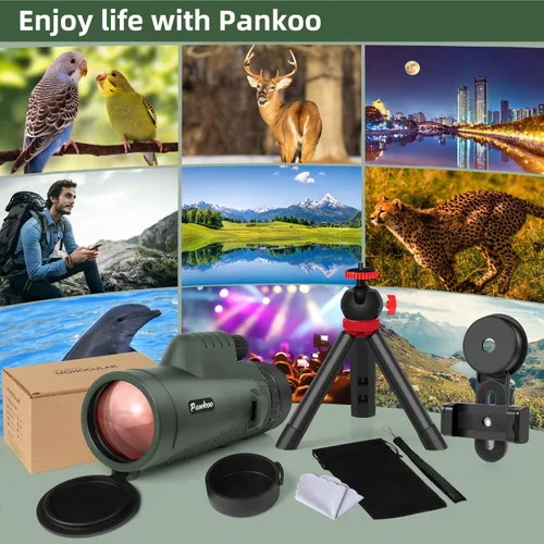 Miniatura 7 de Telescopio monocular de 40 x 60 pulgadas para adultos de alta potencia – Prisma BAK4, lente FMC, visor compacto para observación de aves