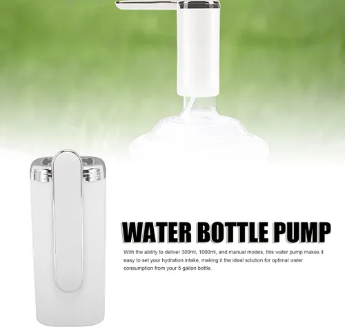 Miniatura 3 de SIXRUN Dispensador de agua eléctrico plegable de 5 galones, dispensador de agua eléctrico recargable con cable de carga de manguera suave de silicona
