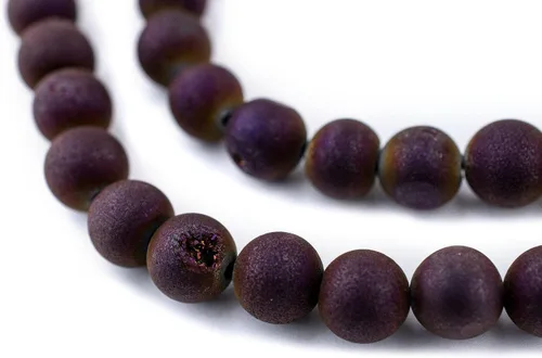 Miniatura 68 de The Bead Chest Cuentas de Jade Blanco Mate Redondas (8mm): Piedra Preciosa Orgánica Redonda Esférica de Energía con Poder de Sanación para Hacer
