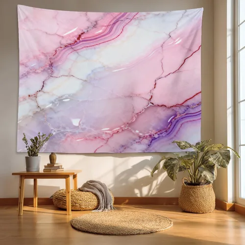 Miniatura 15 de Batmerry Abstract Repeat Polyester Tapestry, Tiled Directional Lightweight Wall Hanging High-Definition Print Backdrop For Dorm Room Bedroom Living