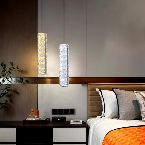 Miniatura 9 de Lámpara de techo LED de cristal, moderna lámpara de techo semiempotrada para sala de estar, comedor, dormitorio, isla de cocina, entrada