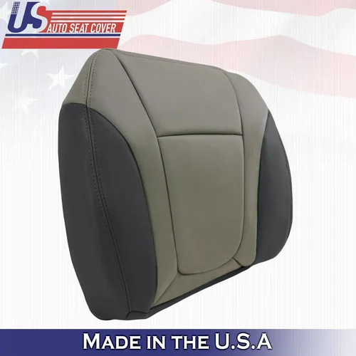 Miniatura 4 de U.S.AutoSeat- Funda compatible con Chevy Trailblazer 2002 a 2004, parte inferior delantera de piel, 2 tonos, gris