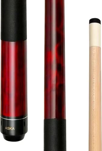 ASKA Short Kids Cue Stick, Canadian Hard Rock Maple, 13mm Hard Tip