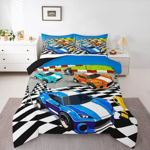 Miniatura 27 de Feelyou Juego de edredón de zorro ártico, juego de ropa de cama para niños y niñas, bonito edredón de animales salvajes, juego de edredón 1 juego