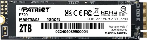 Miniatura 8 de Patriot Memory P320 SSD interno de 128 GB - NVMe PCIe Gen 3x4 - M.2 2280 - Unidad de estado sólido - P320P128GM28