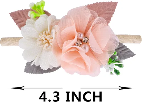 Miniatura 6 de Tutu Dreams Vestido tutú de 3 capas con volantes de tul para niñas pequeñas con diadema de flores Rosado
