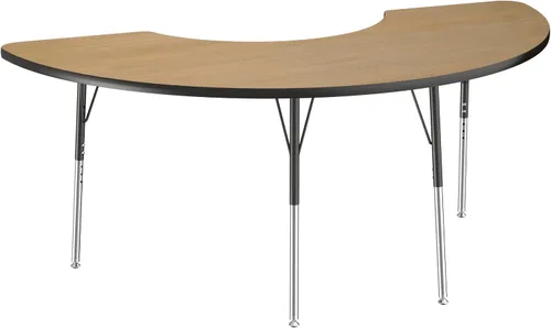 Miniatura 129 de FDP Clover Mesa de Actividades Escolar y de Oficina (48 x 48 pulgadas), patas estándar con deslizadores giratorios para entornos de asientos