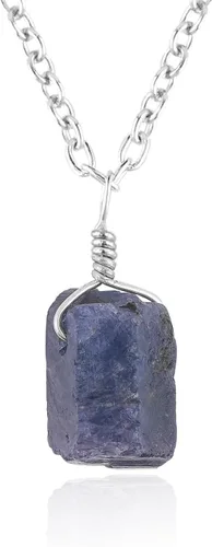 Miniatura 23 de Colgante delicado de piedras preciosas naturales crudas, collar de piedras ásperas surtidas, hecho a mano, joyería hipoalergénica bohemia