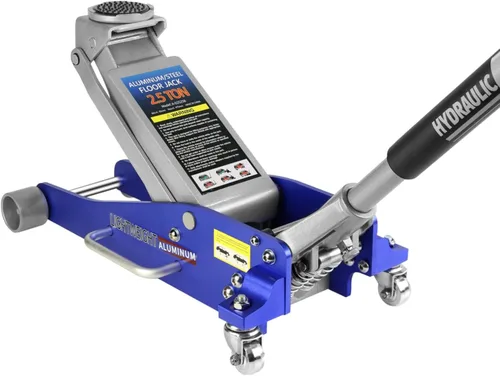 Miniatura 8 de LKTART Gato hidráulico de piso de perfil bajo de 3 toneladas con rango de elevación de pistón dual 3.3"-18.5" Bomba doble azul 3.0T 3.3"-18.5