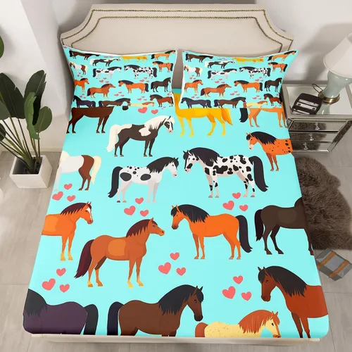 Miniatura 13 de Erosebridal Sábana bajera ajustable de vaquero, tamaño individual, desierto salvaje oeste americano, ilustración dibujada a mano, para decoración
