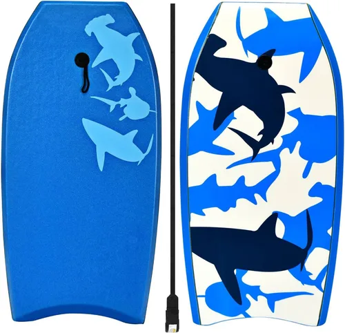 IRONMAX - Tabla de surf ligera de 37/41 pulgadas con correa de muñeca, núcleo de EPS, cubierta XPE y parte inferior lisa de polietileno de alta