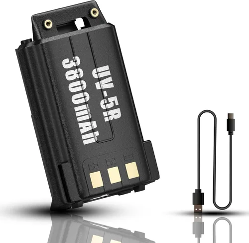 Miniatura 9 de Batería UV-5R Cargador tipo c de mayor capacidad 3800mAh Batería recargable BL-5 para radio bidireccional BF-F8HP UV-5RE RD-5R Radio jamón UV-5RTP