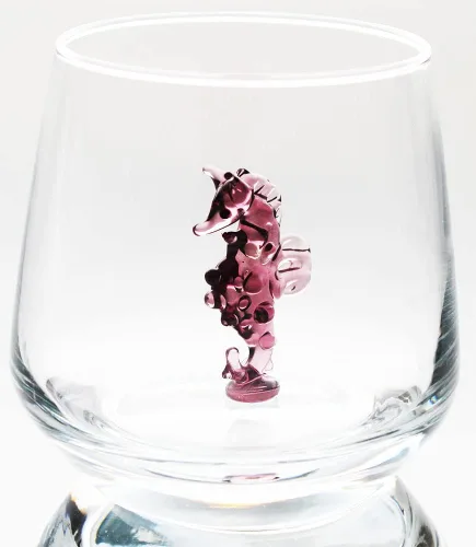 Miniatura 8 de Vaso de Vidrio 3D para Beber con Linda Figurita de Animal Adentro, Figura de Foca de Vidrio Soplado a Mano Dentro de la Taza, Vaso sin Pie