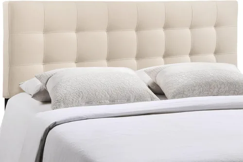 Miniatura 10 de Modway Lily Cabecera Capitonada de Tela de Lino Tapizada Queen en Beige