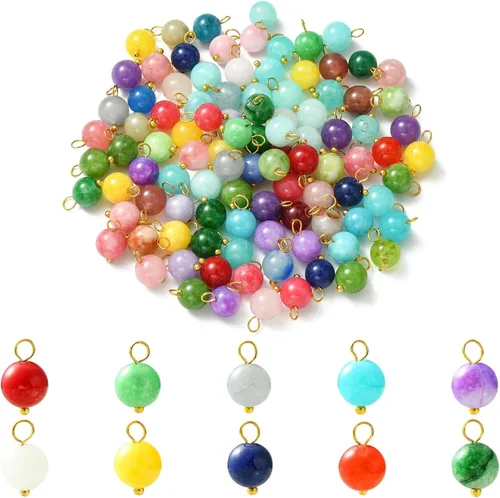 Miniatura 16 de LiQunSweet Juego de 30 piezas de piedras preciosas batidas de cristal, mini botella de deseos de cristal, piedras de reiki curativas con tapón