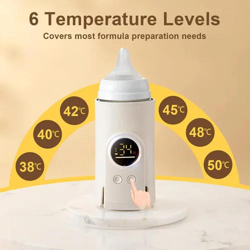 Miniatura 3 de Calentador de biberones portátil de 18 W para viajes, calentador de leche rápido y sin agua para leche materna y fórmula, calentador de biberones