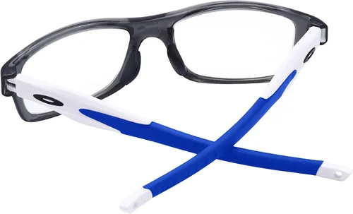 Miniatura 4 de BroLizard - Brazos de repuesto para Oakley Crosslink Glass Satin White Frame - Azul oscuro