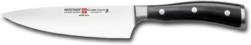 Miniatura 3 de Cuchillo clásico de cocinero Wusthof de Ikon., 6 pulgadas, Negro