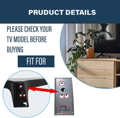 Miniatura 3 de Reemplazo de patas de TV LG para LG de 65 pulgadas y patas de repuesto de TV LG de 60 pulgadas con tornillos, compatible con modelos LG 60UJ6050