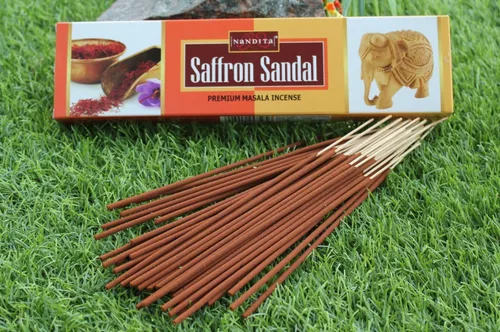 Miniatura 3 de Palitos de incienso para sandalias de azafrán – Cajas de 0.51 oz x 12 unidades insence insense inscents insienso – Varillas de incienso de alta