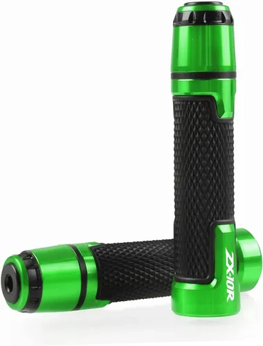 Miniatura 3 de Universal 7/8 '' 0.866 in motocicleta Powersports manillar Grips con extremos de agarre para Kawasaki ZX10R Verde