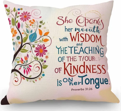 Miniatura 6 de Swono Funda de almohada de lino y algodón con diseño de flores de colibrí para sofá, cama, 18 x 18 pulgadas