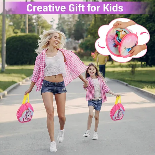 Miniatura 8 de YOTOY Juego de lanzamiento de bolsas de frijoles para niños, juguetes al aire libre de 3 a 8 años: juegos de fiesta de unicornio, actividades