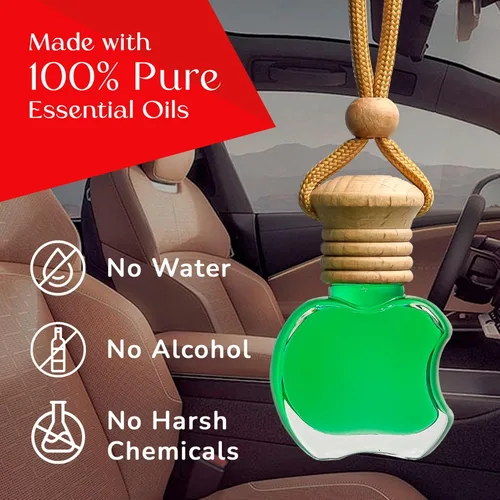 Miniatura 3 de Ambientador para coche colgante de bambú Kabod Difusor de aceites esenciales Aroma verde limpio Neutralizador de olores natural Fragancia