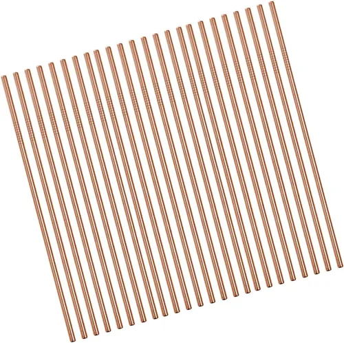 Miniatura 6 de Pajitas rectas de metal reutilizables azules, 100 unidades a granel (8.5 pulgadas de largo, azul-100 piezas rectas)