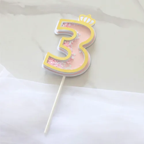 Miniatura 3 de 1er adorno para pastel para fiesta de cumpleaños de niños, 1er aniversario de boda, suministros de fiesta (rosa 1)