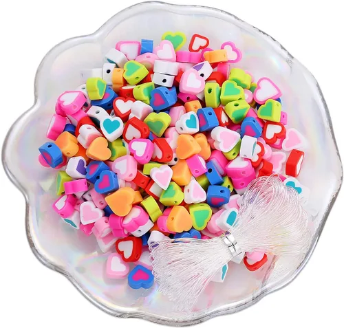 Miniatura 46 de 100 piezas de cuentas espaciadoras de arcilla polimérica de animales para joyería de mujer, pulseras, collares, aretes, accesorios de bricolaje