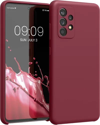 Miniatura 33 de kwmobile Funda compatible con Samsung Galaxy A32 5G - Funda de silicona TPU con acabado suave - Rosa impresionante