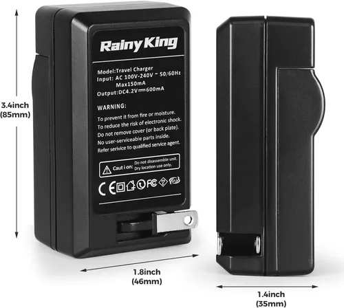 Miniatura 5 de EN-EL12 Cargador de batería para Nikon A900, W300, W300s, S1100pj, S1200pj, AW120, AW120s, AW130, AW130s, P340, S9700, S9700s, S9900 y más