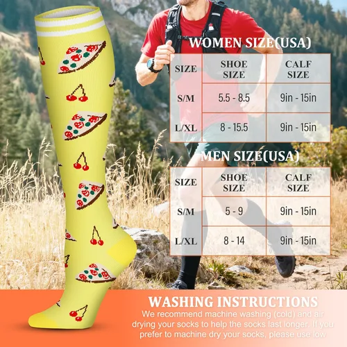 Miniatura 7 de FEYHAY Calcetines de compresión de cobre (8 pares) de 15-20 mmHg de circulación es la mejor atlética y diaria para hombres y mujeres, correr