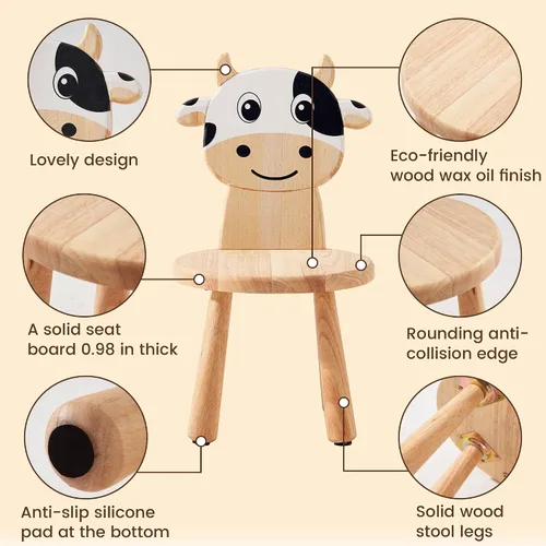 Miniatura 5 de Taburete de madera para niños, silla sensorial para plantas, con asas, portátil, antideslizante, para baño, cocina, muebles, decoración, actividades