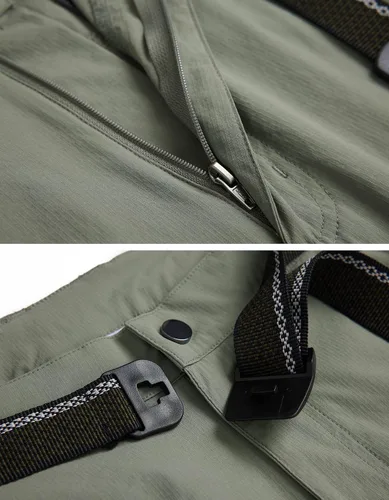 Miniatura 4 de WENRONSTA Pantalones cargo de senderismo para hombre de secado rápido ligeros impermeables 6 bolsillos para exteriores montaña pesca camping