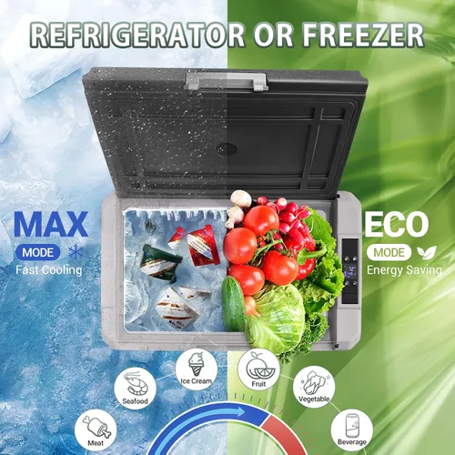 Miniatura 4 de BODEGACOOLER Refrigerador de 12 voltios para automóvil, enfriador eléctrico, congelador portátil con control por aplicación, capacidad de 32 cuartos